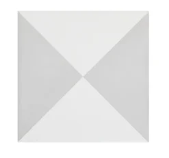 Boite de 24 Carreaux de ciment véritable 0,96m2 / Carreaux de ciment artisanaux pour sol et mur coloris gris/blanc-Pegane Discount