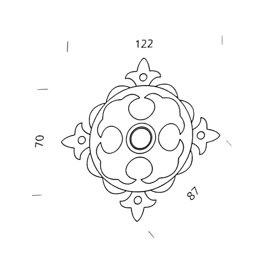 Boule rustique, diamètre 700mm, noire-Secury-T Outlet