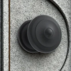 Secury-T Bouton Boule de porte d'entrée rustique noir mat