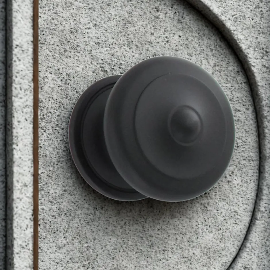Secury-T Bouton Boule de porte d'entrée rustique noir mat
