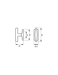 Thirard Bouton de fenêtre Arthemis, laiton -