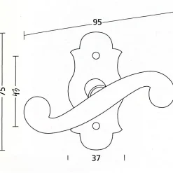 Secury-T Bouton de fenêtre fer forgé COQ noir