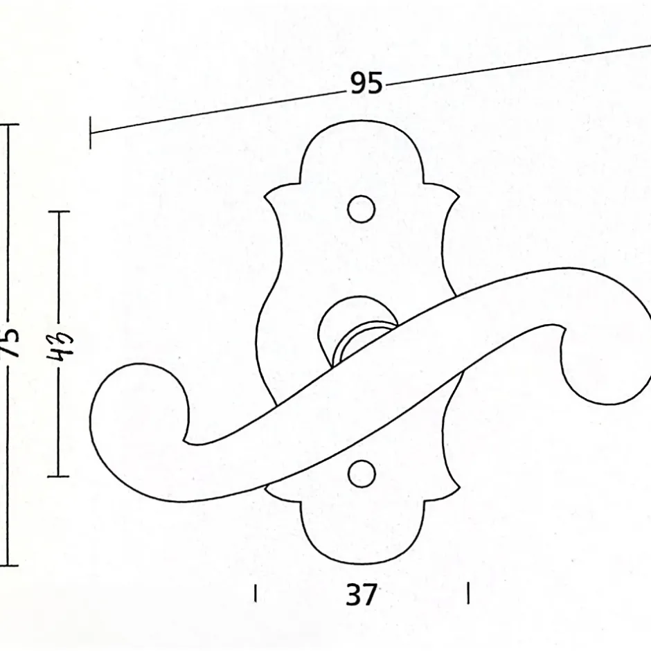 Secury-T Bouton de fenêtre fer forgé COQ noir