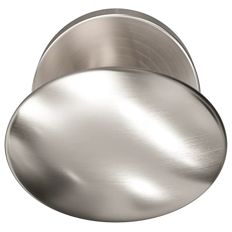 Bouton de porte double ovale gris Ø. 65mm x l.45 x H. 66mm-GoodHome