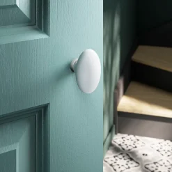 Bouton de porte double ovale gris l.42 x H. 65mm-GoodHome New