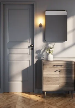 Bouton de porte double ovale noir Ø. 65mm x l.45 x H. 66mm-GoodHome Clearance