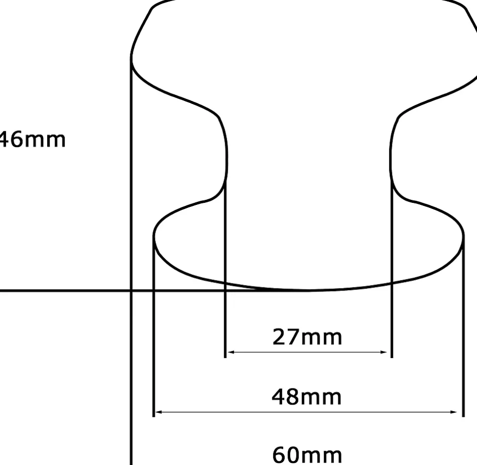 Hardwarexchange Bouton tirant de porte fixe D60 mm en aluminium Marron foncé - breveté