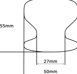 Hardwarexchange Bouton tirant de porte fixe D50 mm en aluminium Marron foncé - breveté - lot de 6 boutons