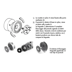 Hardwarexchange Bouton tirant de porte fixe D50 mm en aluminium Marron foncé - breveté - lot de 6 boutons