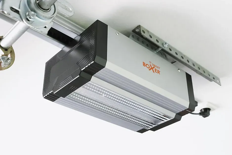 Boxer Ouvre-porte de garage WiFi 800N avec application smartphone, rail 3 m, télécommande incluse