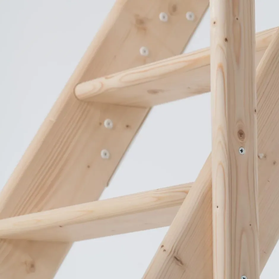 BPS Access Solutions BPS Deluxe Escalier compact gain de place Robuste Marches à palettes 250 kg Load Rambarde Hauteur sous plafond jusqu'à 2,98 m