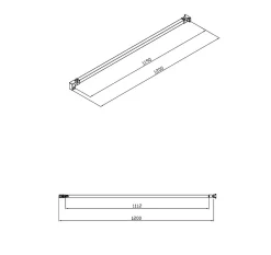 Bras de fixation 120 cm SAT Walk-in (SIKOZAV2)-Swiss Aqua Technologies Outlet
