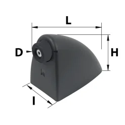 Afbat - Tb Industrie Sas Butée de fin de course pour portail Afbat noir L.140 x l.70 H.92mm