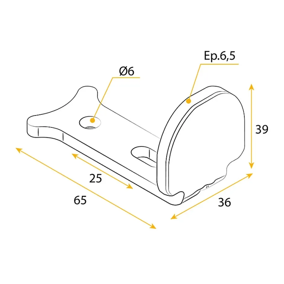 Tirard Butée d'Espagnolette, Composite et aluminium, Blanc, Arrêt pour Volet Battant