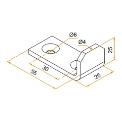 Tirard Butée d'espagnolette, Noir, Aluminium, pour Volet battant