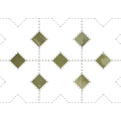 Aelle Carrelage Cabochon sol / mur brillant 3,4x3,4 cm Taco KASBAH VERD