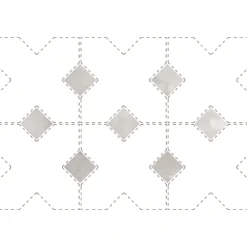 Cabochon sol / mur brillant 3,4x3,4 cm Taco KASBAH AMBER GREY-Aelle Carrelage Clearance