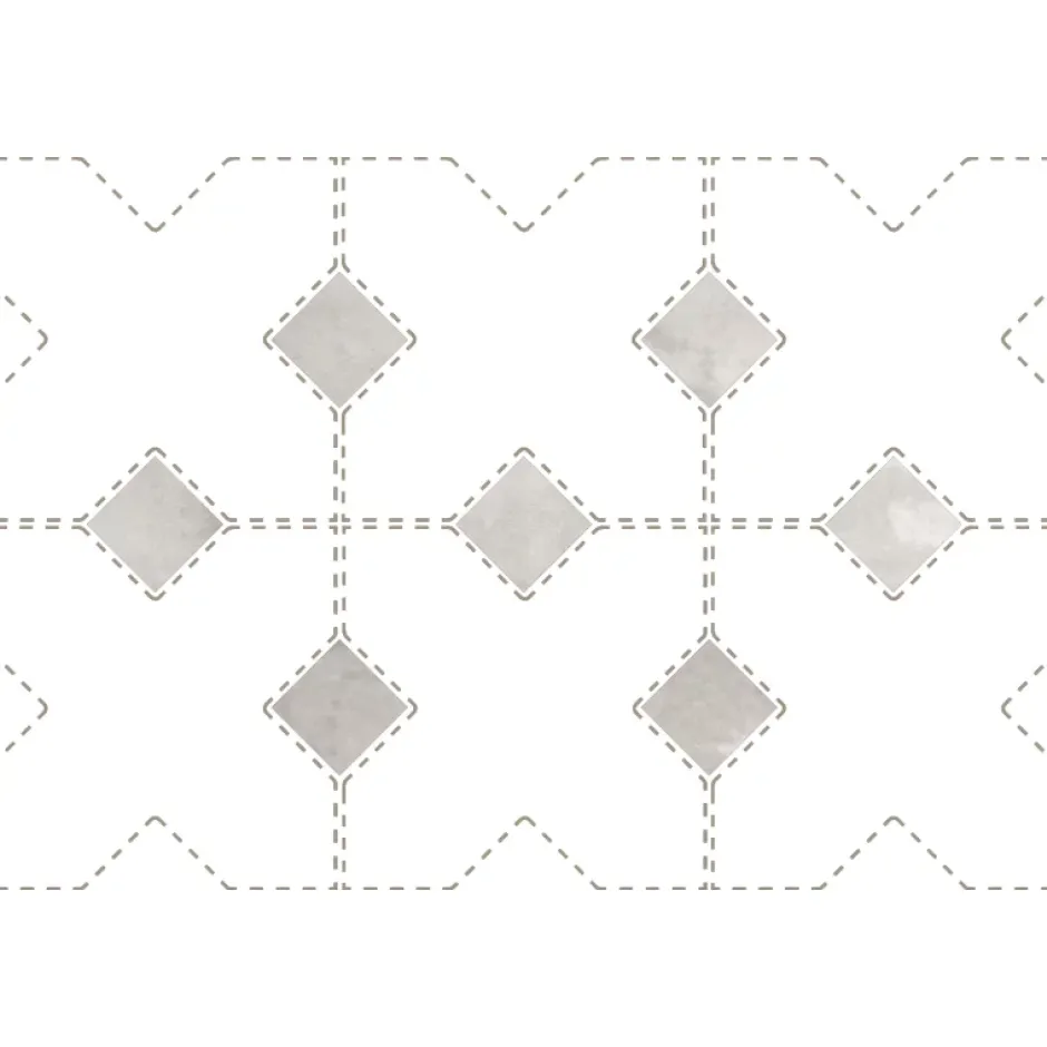 Cabochon sol / mur brillant 3,4x3,4 cm Taco KASBAH AMBER GREY-Aelle Carrelage Clearance