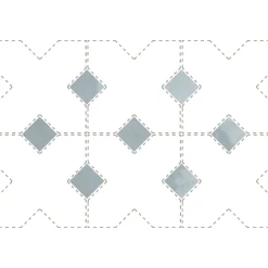 Aelle Carrelage Cabochon sol / mur brillant 3,4x3,4 cm Taco KASBAH BLUE GRASS