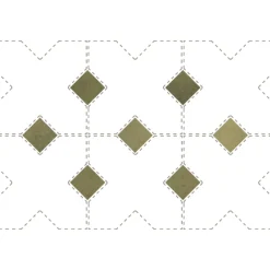 Cabochon sol / mur mate 3,4x3,4 cmTaco KASBAH VERD MATT-Aelle Carrelage