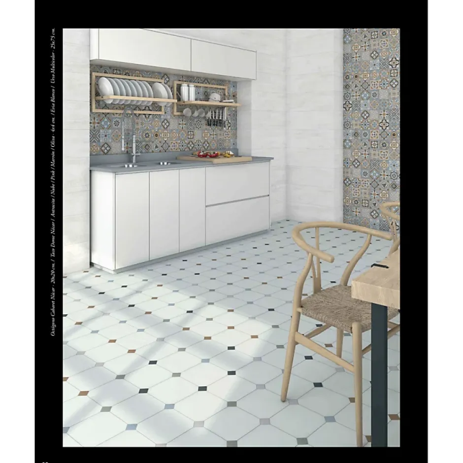 Eiffel art construction Cabochon sol / mur uni bleu 4x4 cm VODEVIL TACO DOME NUBE (vendu par boite de 100 pièces)