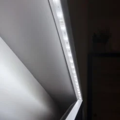 Cache de tringle à rideau PVC 30x30mm, 2m, installation de la bande lumineuse LED, blanc-Quest Clearance