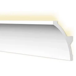 Eternal Parquet Cadre de plafond 100 ml avec prédisposition LED 60 x 80 x 2000 mm en polymères - polystructuré