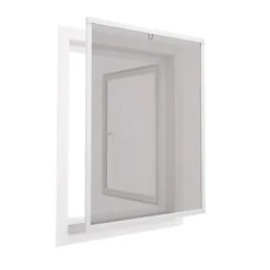 Cadre moustiquaire de fenêtre en alu blanc 130 x h.150 cm-MAKO Clearance