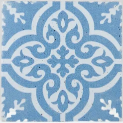 CARREAU BAROQUE BLEU 1 PIÈCE 10 x 10 CM CASA LINEA-Casa Linéa New