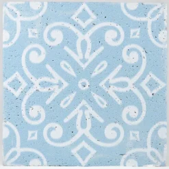 CARREAU BAROQUE BLEU 1 PIÈCE 10 x 10 CM CASA LINEA-Casa Linéa New