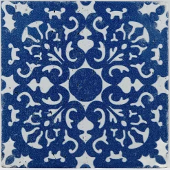 CARREAU BAROQUE BLEU 1 PIÈCE 10 x 10 CM CASA LINEA-Casa Linéa New