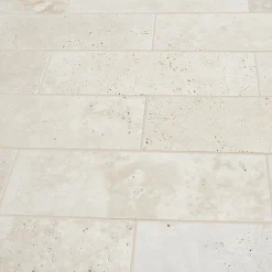 GoodHome Carreau en travertin sol et mur L.60 x l.20 cm x ép.10 mm, Travertino