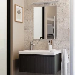 GoodHome Carreau en travertin sol et mur L.60 x l.20 cm x ép.10 mm, Travertino