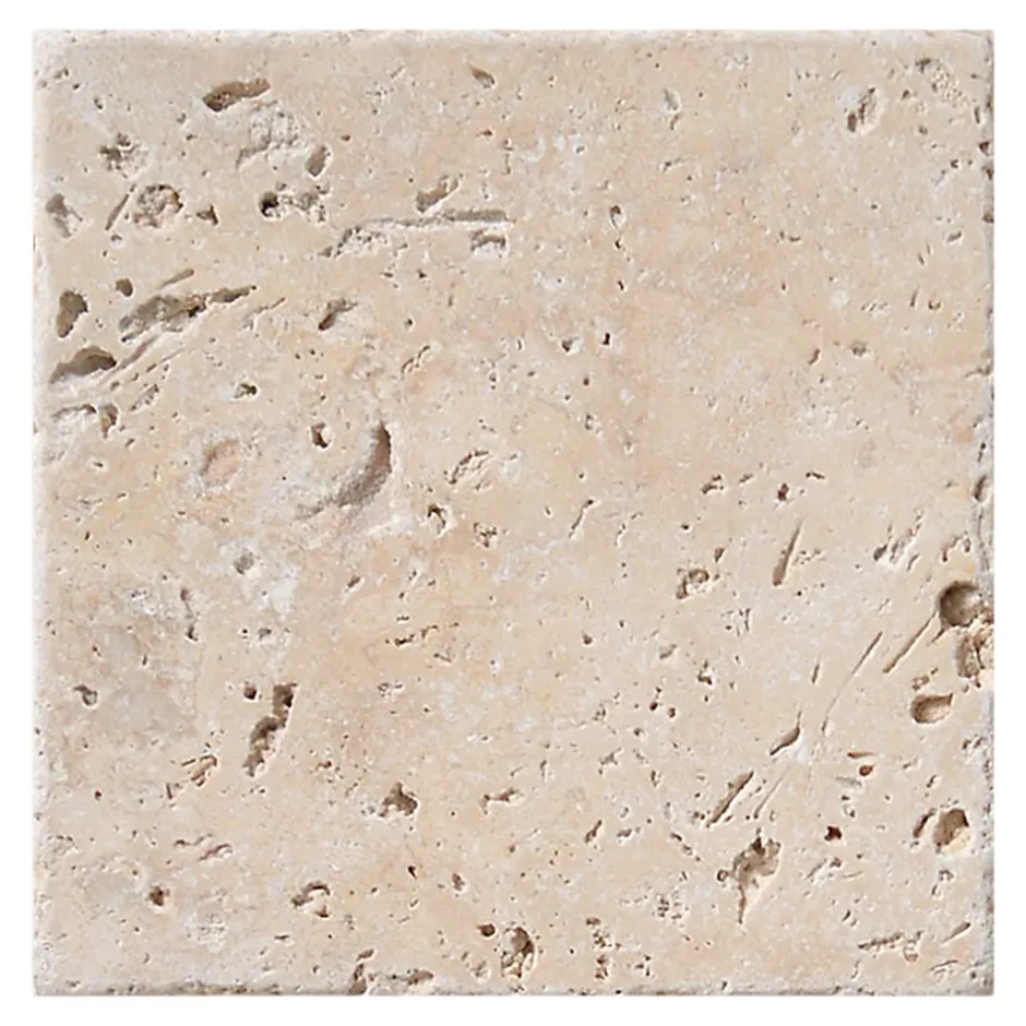 Carreau en travertin sol et mur L.10 x l.10 cm x ép.10 mm, Travertino-GoodHome New