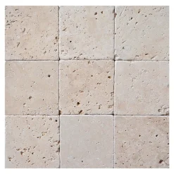 Carreau en travertin sol et mur L.10 x l.10 cm x ép.10 mm, Travertino-GoodHome New