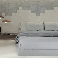 Lux Mosaic Carreau Hexagonal Effet Ciment. Grès Cérame Sol et Mur. Décor Custom Ivoire 14x16cm