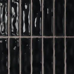 Lux Mosaic Carreau Pré-découpé Effet Mosaïque. Série Stick Noir 20x20 cm