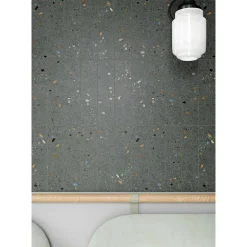 Carreau Premium pour mur effet Terrazzo. Terrazzo Grafito Mat. 7,5x30 cm.-Lux Mosaic