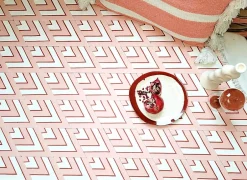 Carreaux de ciment véritable - Desert Rose - Pink-Hendaya Hot