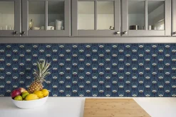 Tulup Carreaux vinyle 30x30 cm Yeux vintage 9 pcs