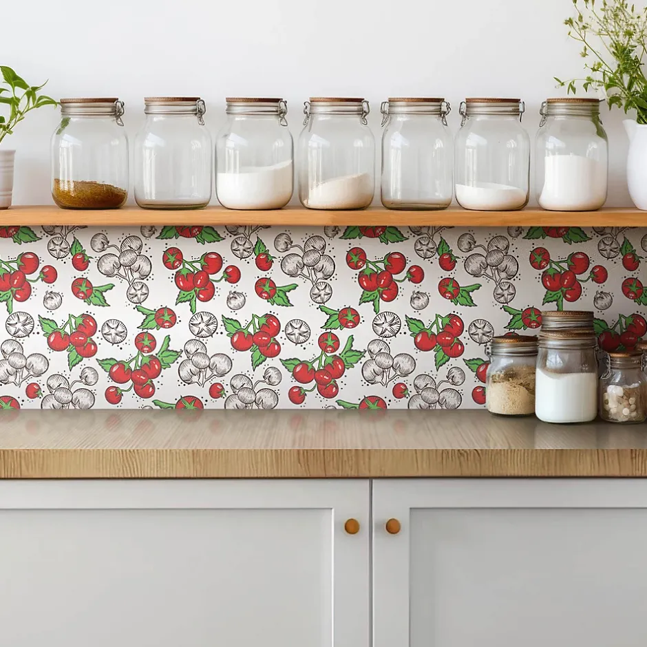 Carreaux vinyle 30x30 cm Tomates 9 pcs-Tulup