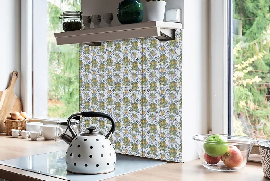 Carreaux vinyle 30x30 cm Citrique 9 pcs-Tulup Clearance