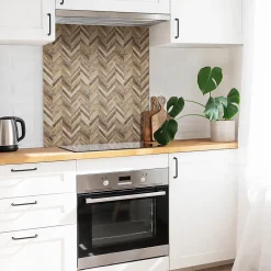 Tulup Carreaux vinyle 30x30 cm Planches à chevrons 9 pcs