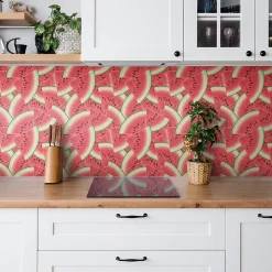 Carreaux vinyle 30x30 cm Tranches de pastèque rouge 9 pcs-Tulup New