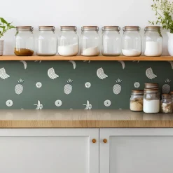 Tulup Carreaux vinyle 30x30 cm Ananas et banane 9 pcs