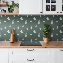 Tulup Carreaux vinyle 30x30 cm Ananas et banane 9 pcs