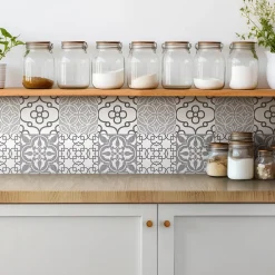 Tulup Carreaux vinyle 30x30 cm Carreaux à motifs portugais 9 pcs