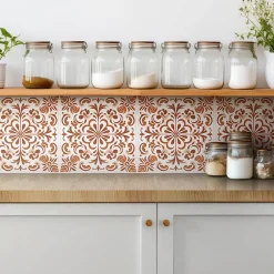 Carreaux vinyle 30x30 cm Ornement à motifs 9 pcs-Tulup New