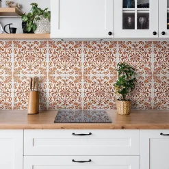 Carreaux vinyle 30x30 cm Ornement à motifs 9 pcs-Tulup New