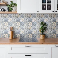 Carreaux vinyle 30x30 cm Mosaïque ornementale 9 pcs-Tulup Online